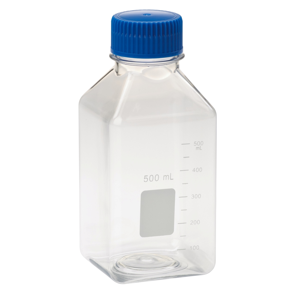 Picture of CultureStar 500mL Media Bottle, Square, PET, Individually Wrapped, Sterile - 24